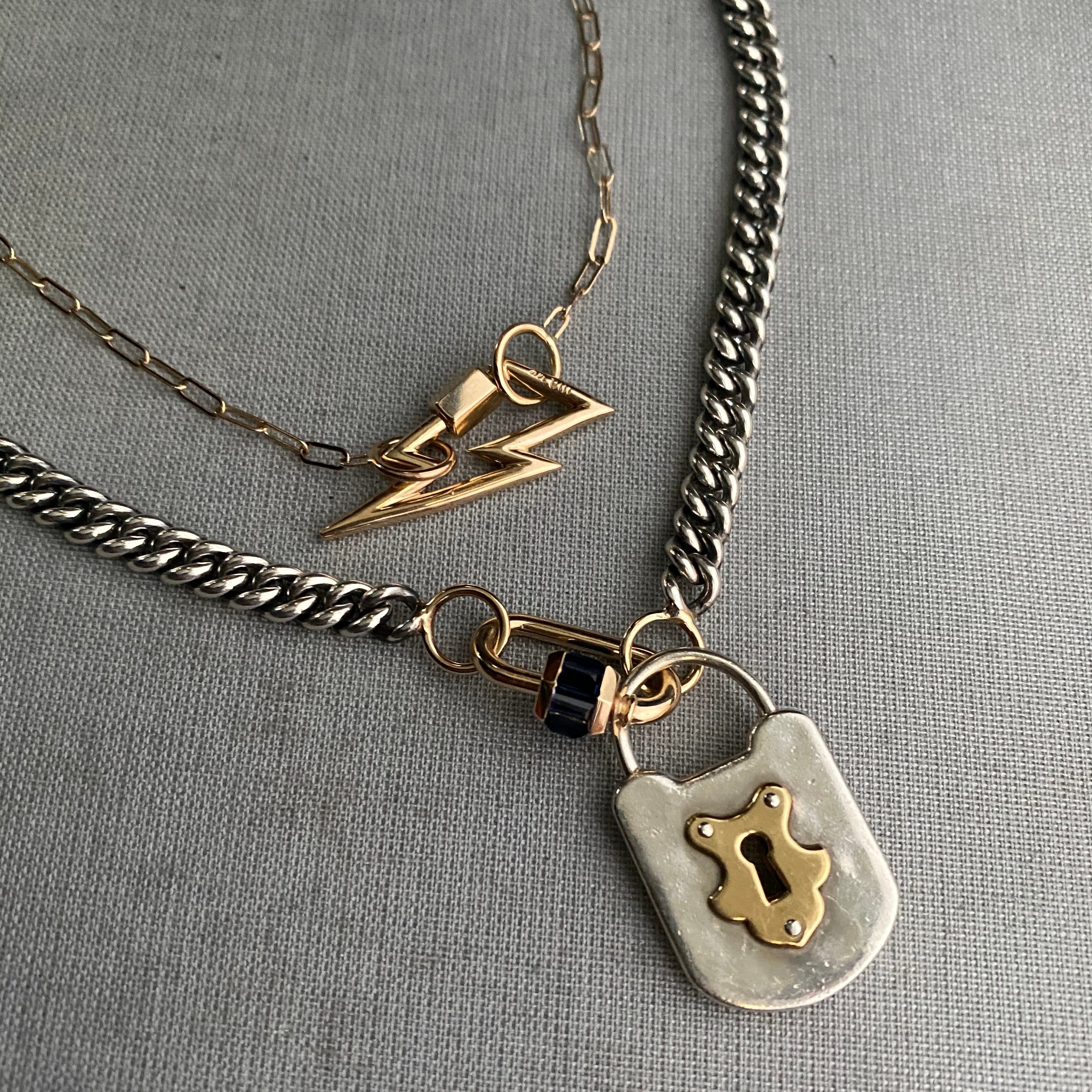 Marla Aaron 14k Yellow Gold Bolt Lock