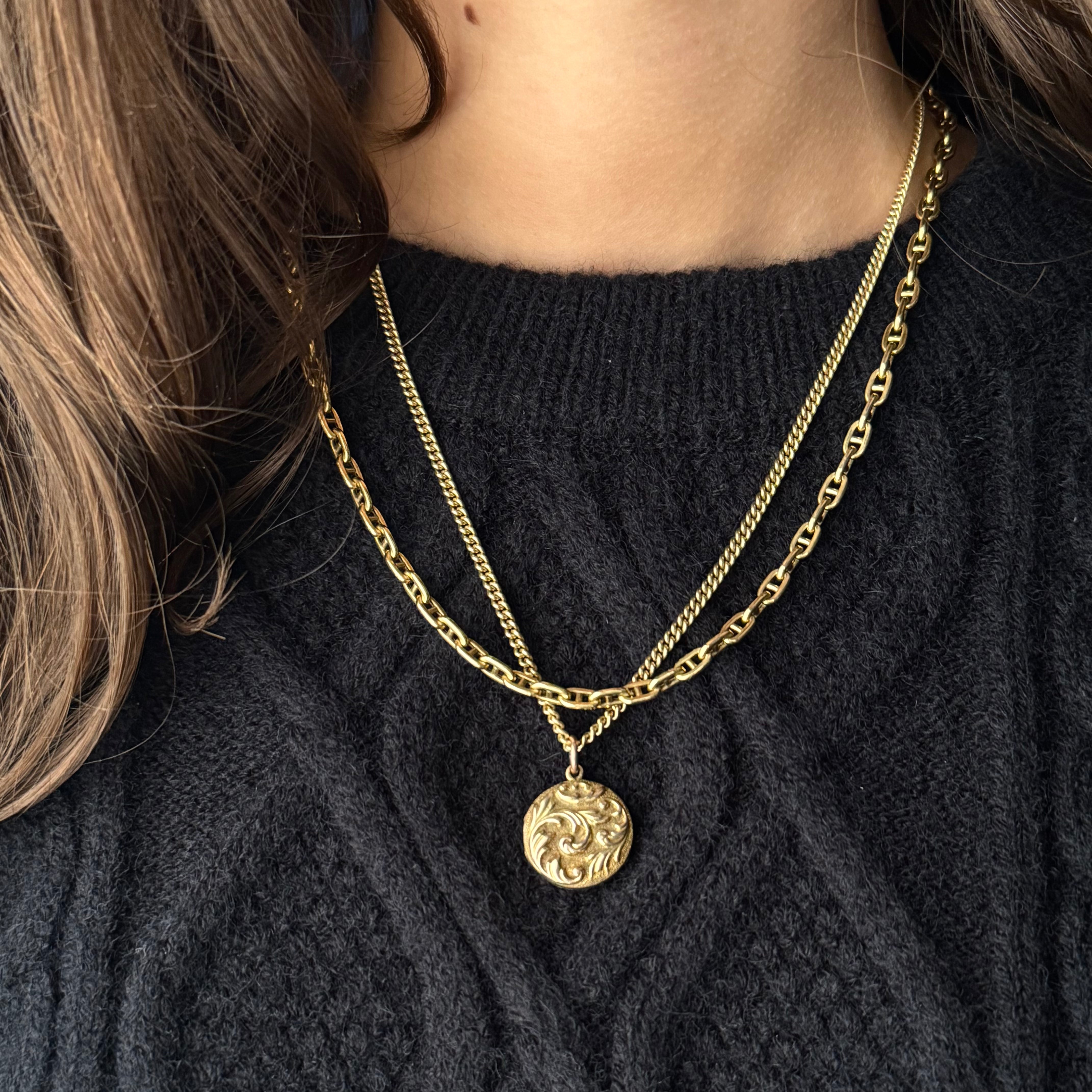 Vintage Italian 18k Mariner Link Chain- 20"