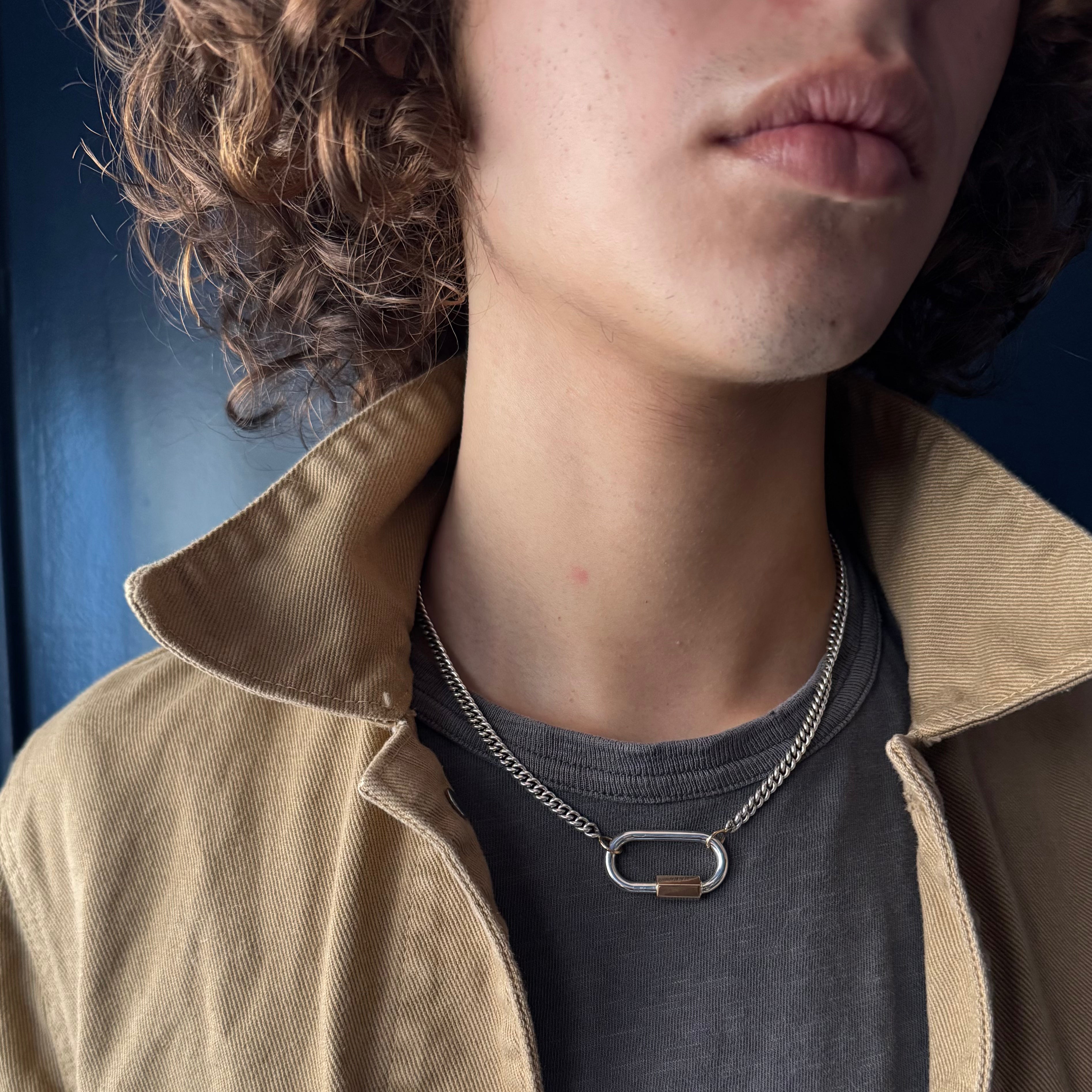 Marla Aaron Sterling Silver and Yellow Gold Regular Lock