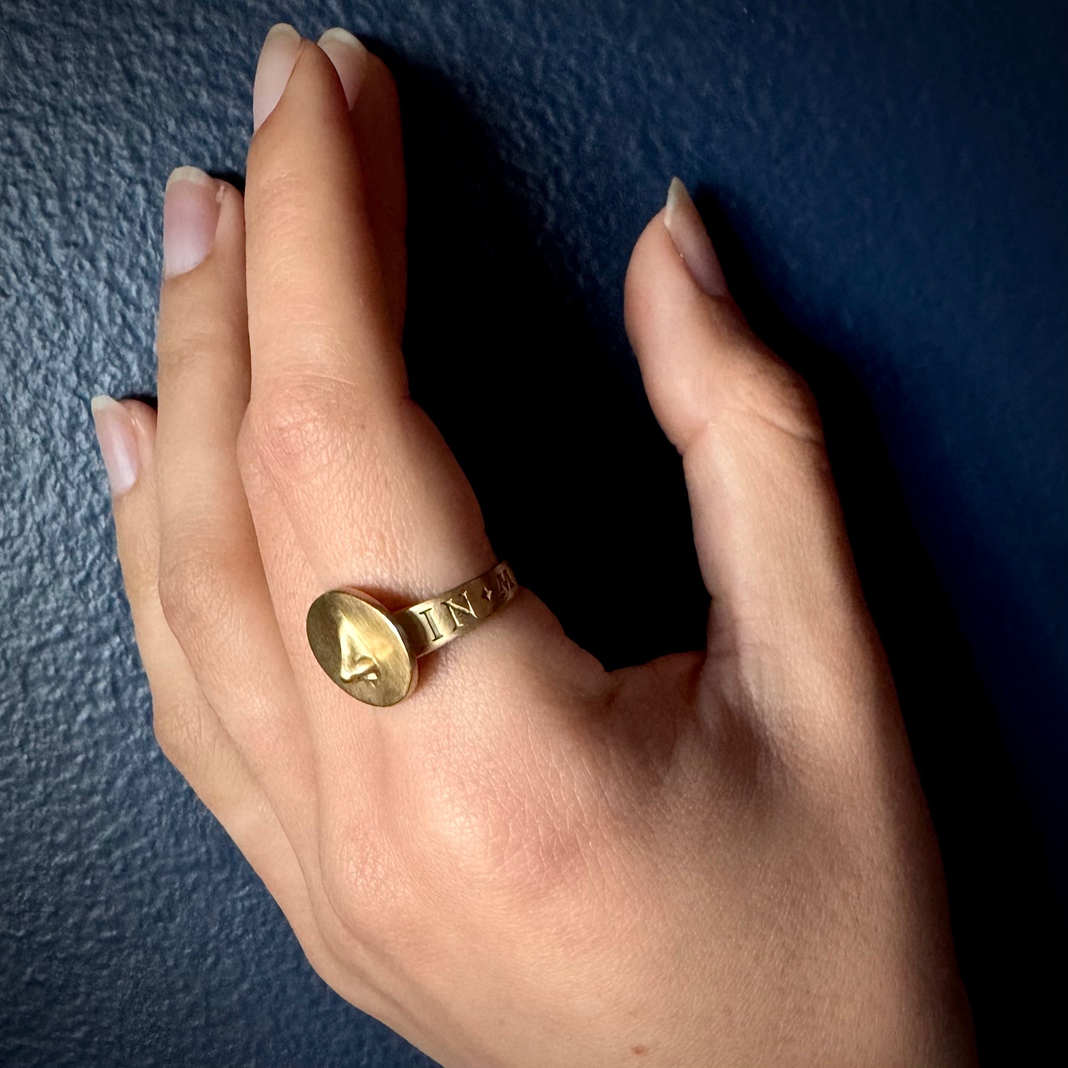 Gabriella Kiss 18k Nose Token Ring “In Medias Res”