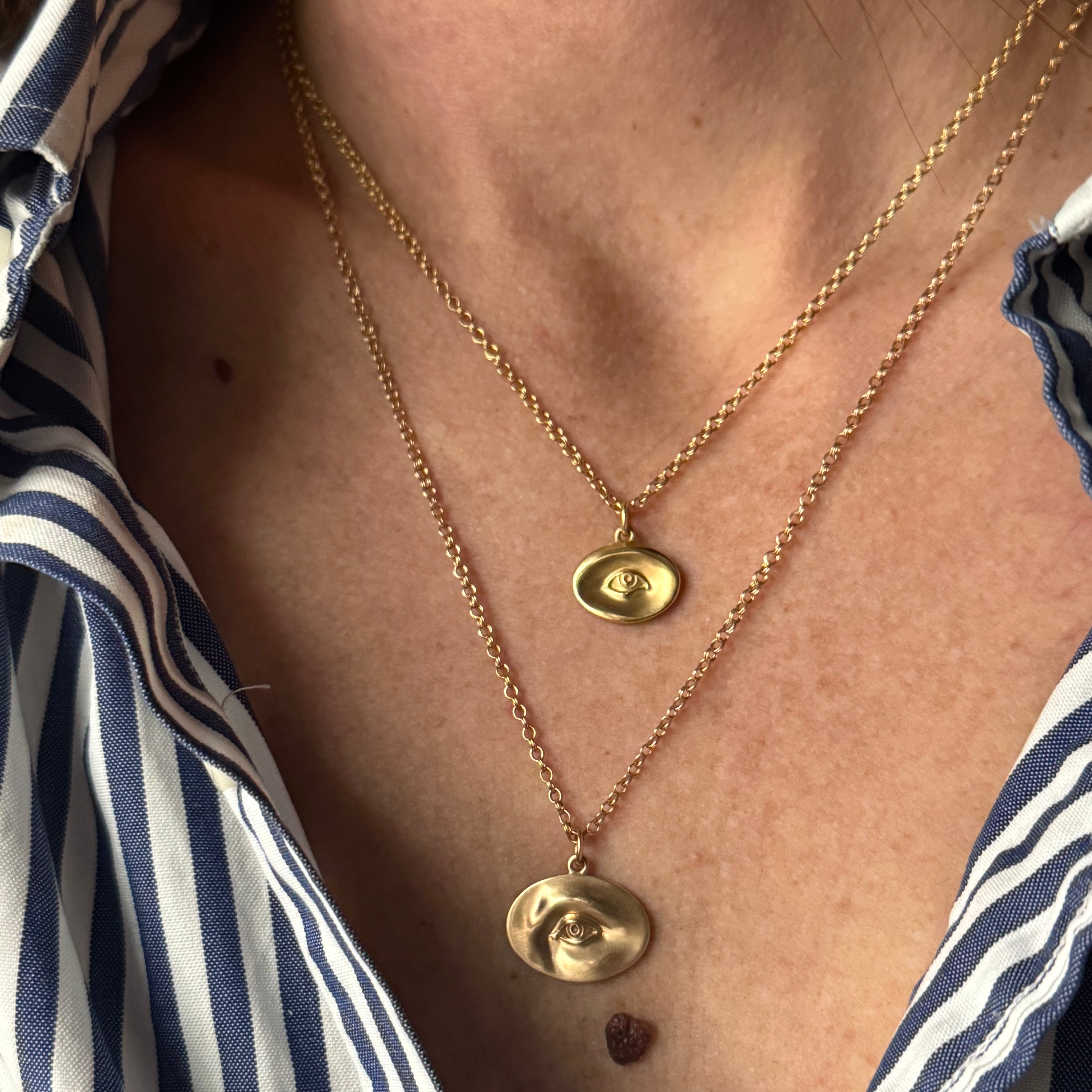 Gabriella Kiss 18k Small Eye Love Token Necklace - 16