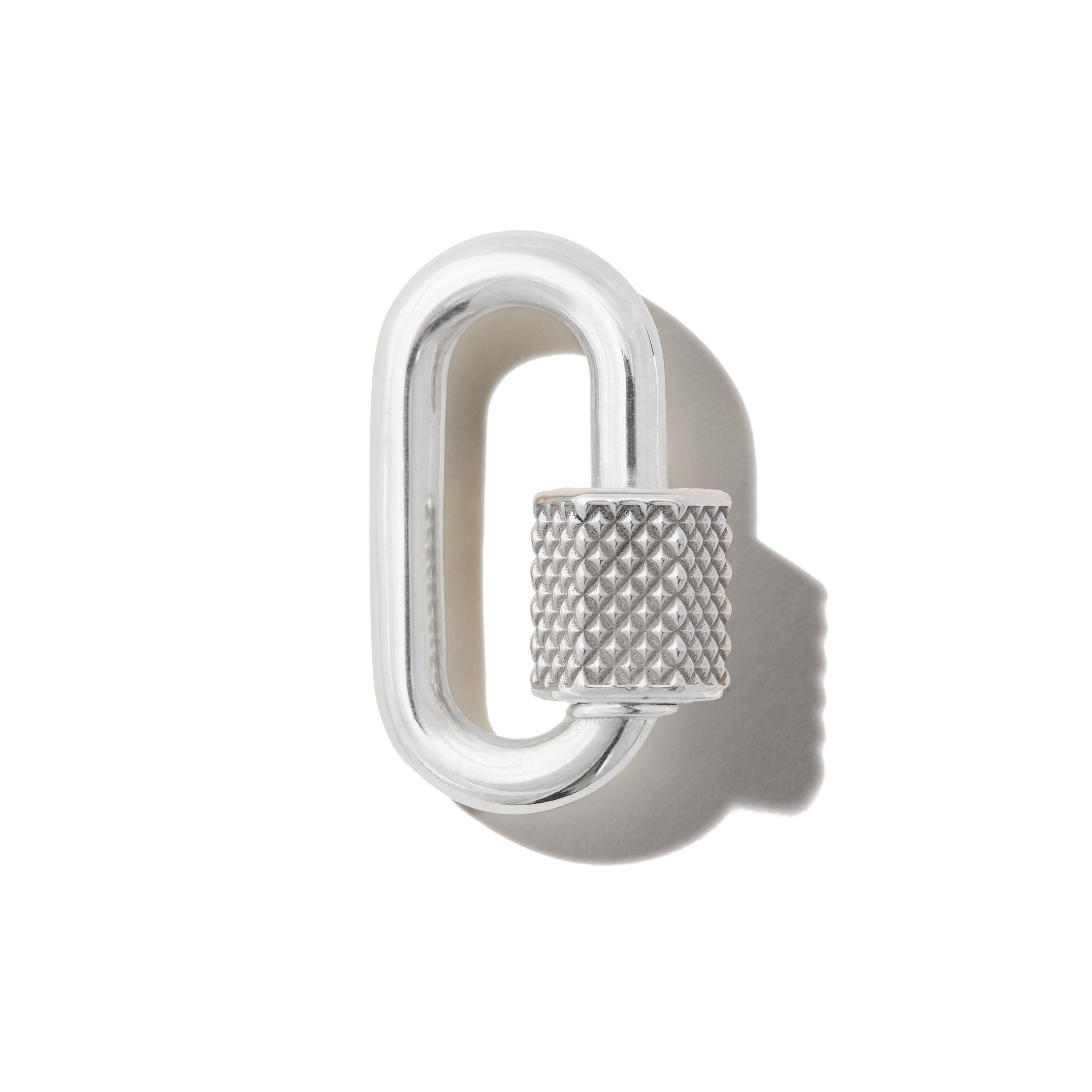 Marla Aaron Silver Chubby Medium Knurled Lock