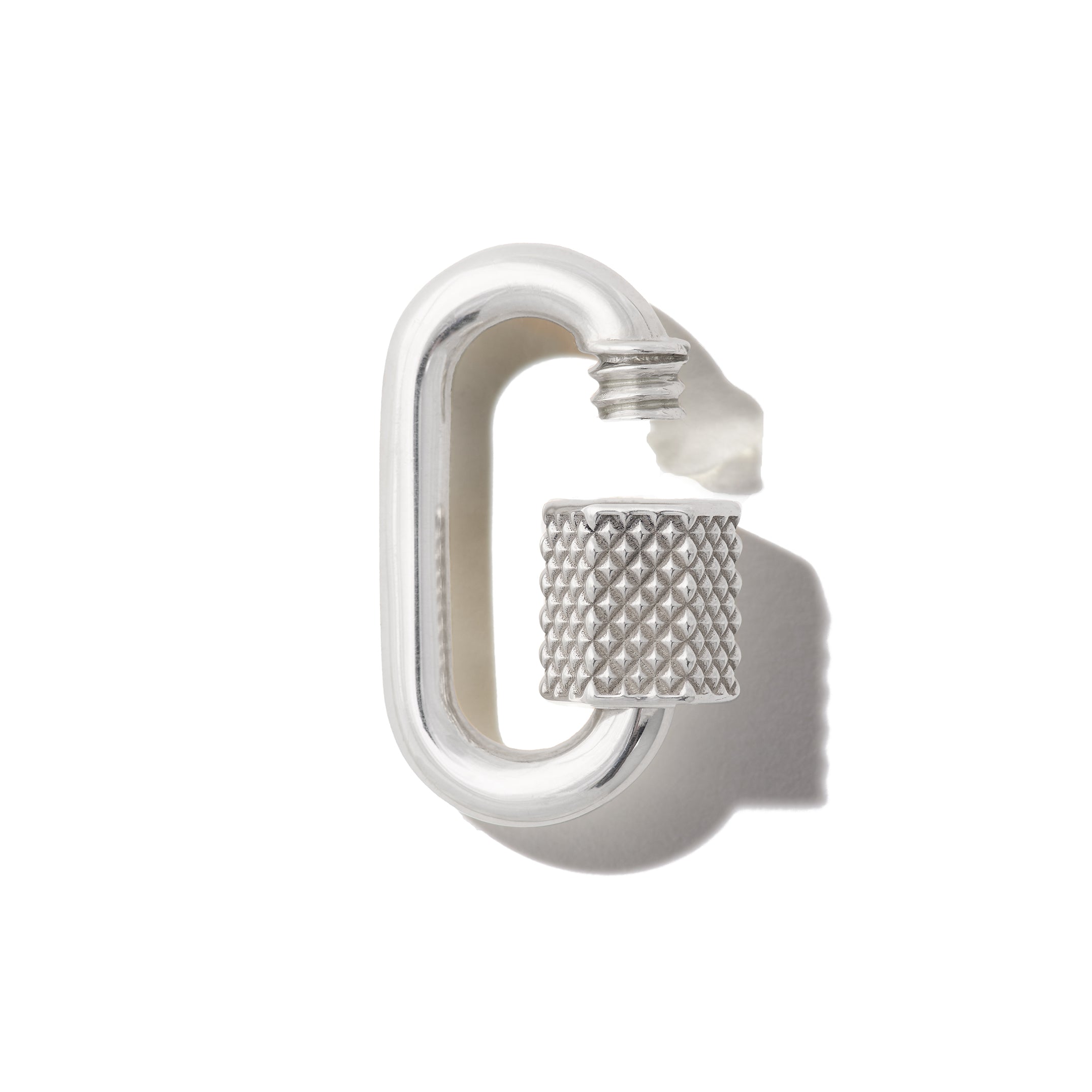 Marla Aaron Silver Chubby Medium Knurled Lock