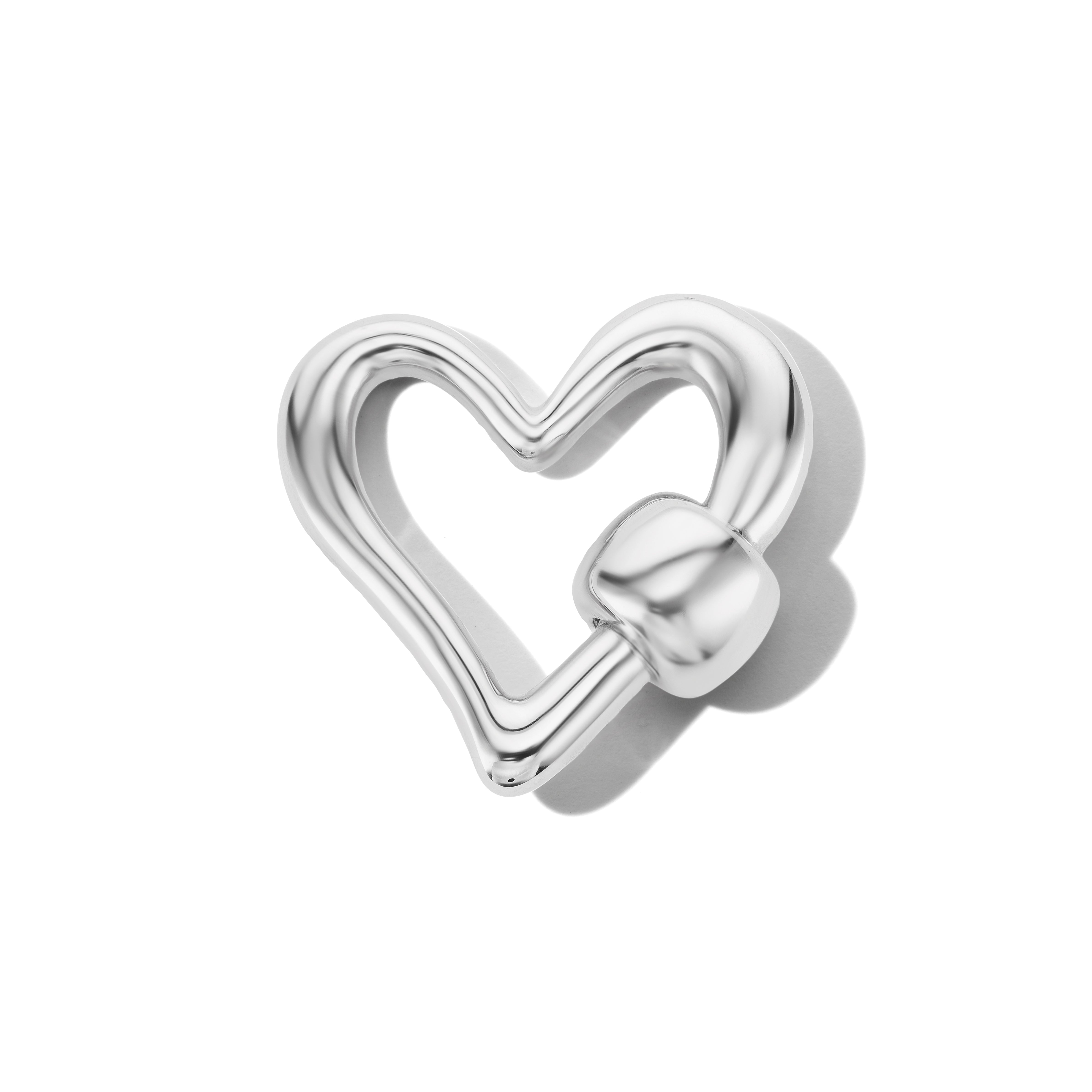Marla Aaron Freeform Heart Lock in Silver