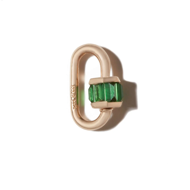 Marla Aaron 14k Yellow Gold Tsavorite Total Baguette Baby Lock
