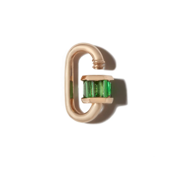 Marla Aaron 14k Yellow Gold Tsavorite Total Baguette Baby Lock