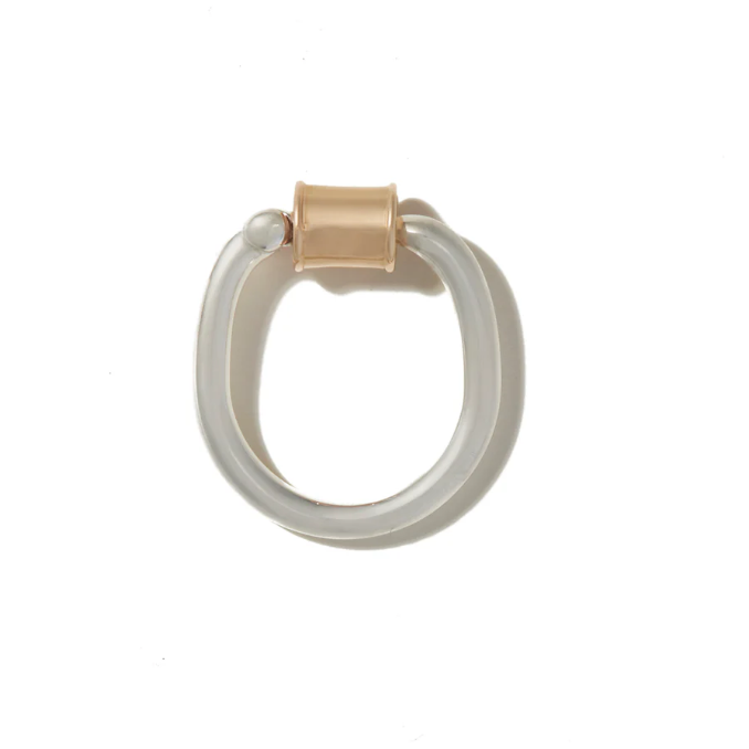 Marla Aaron Silver and 18K Yellow Gold Trundle Lock Ring