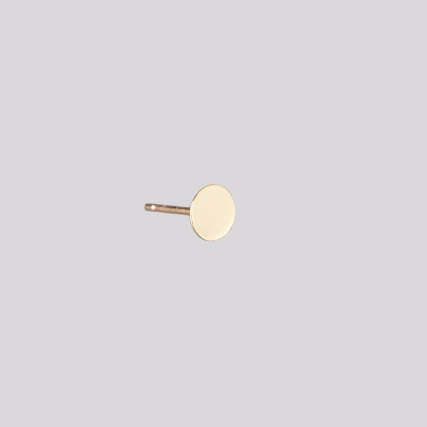 Kathleen Whitaker 14k 5mm Single Sequin Stud Earring