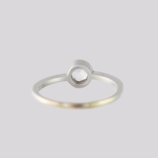 Gillian Conroy 18k White Gold & Rose Cut White Diamond Ring
