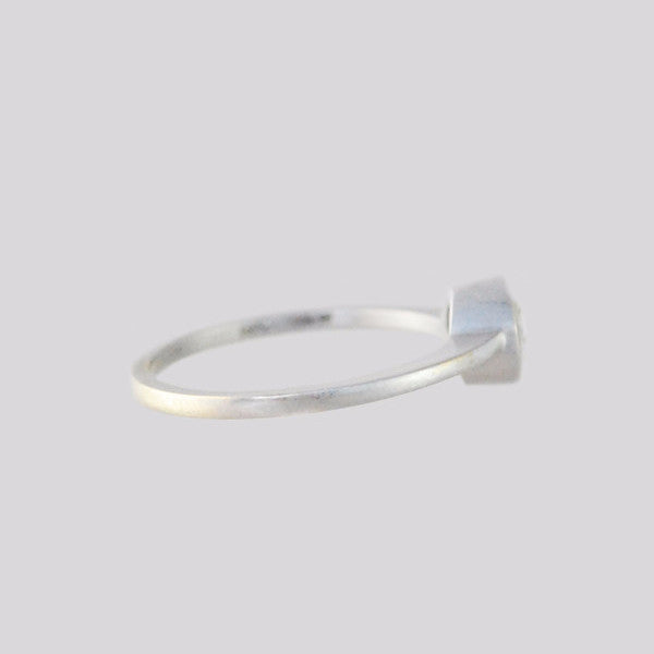 Gillian Conroy 18k White Gold & Rosecut White Diamond Ring