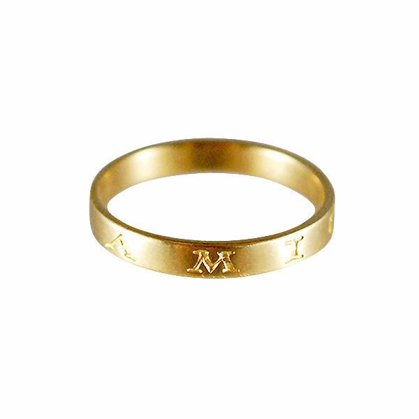 Gabriella Kiss 14k Band Ring Inscribed with "Amicitia"