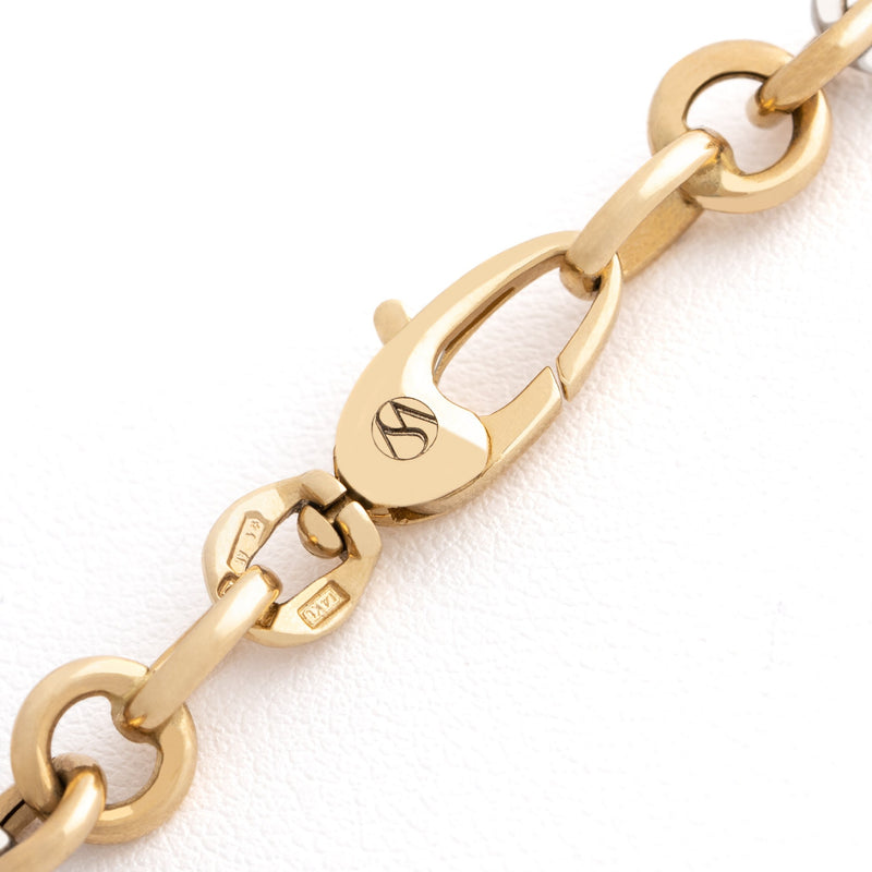 Stephanie Windsor 14k Trombone Link Chain Necklace