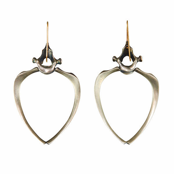 Gabriella Kiss Silver Large Raccoon Rib Earrings