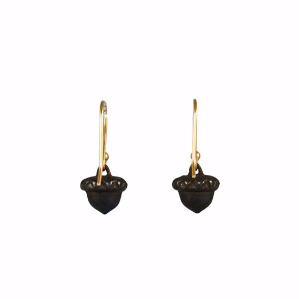 Gabriella Kiss Bronze Baby Acorn Earrings