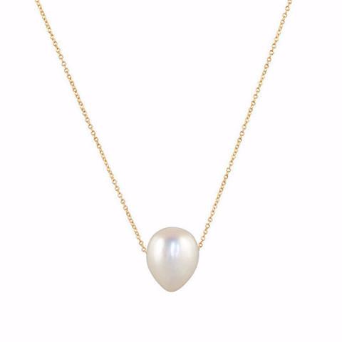Gillian Conroy 14k Yellow Gold & White Baroque Pearl Necklace - 18"
