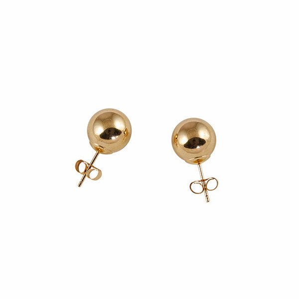 Kathleen Whitaker 14k Pair of Medium 9mm Sphere Stud Earrings