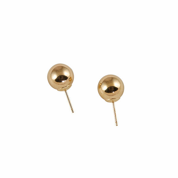 Kathleen Whitaker 14k Pair of Medium 9mm Sphere Stud Earrings