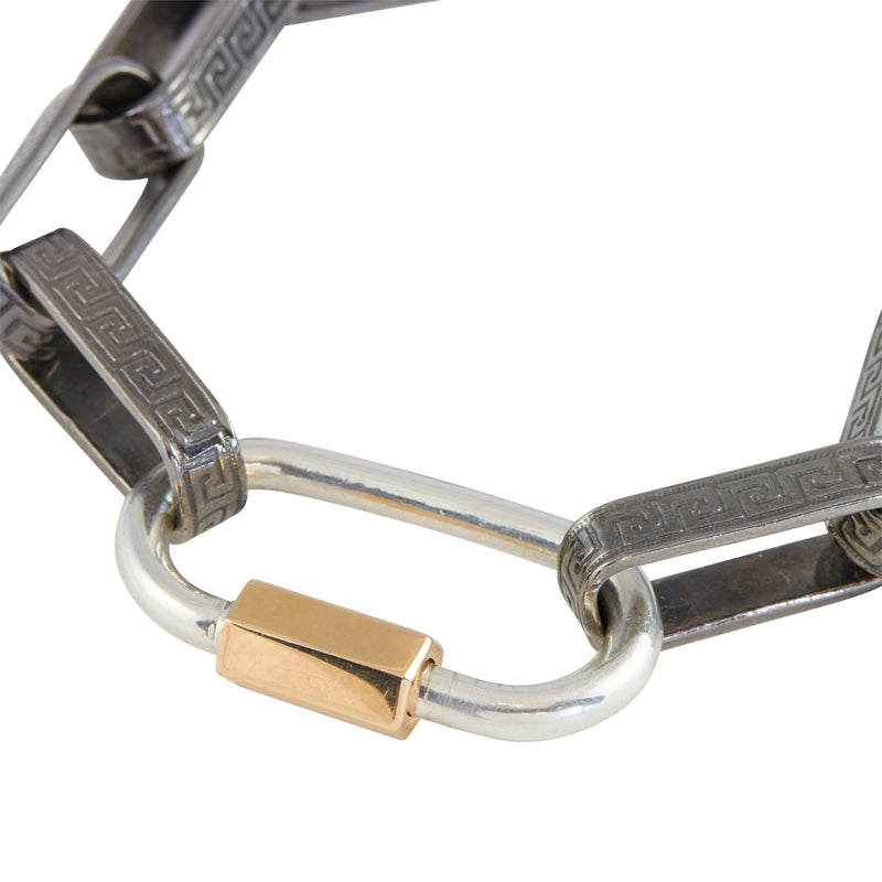 Marla Aaron Sterling Silver and Yellow Gold Regular Lock
