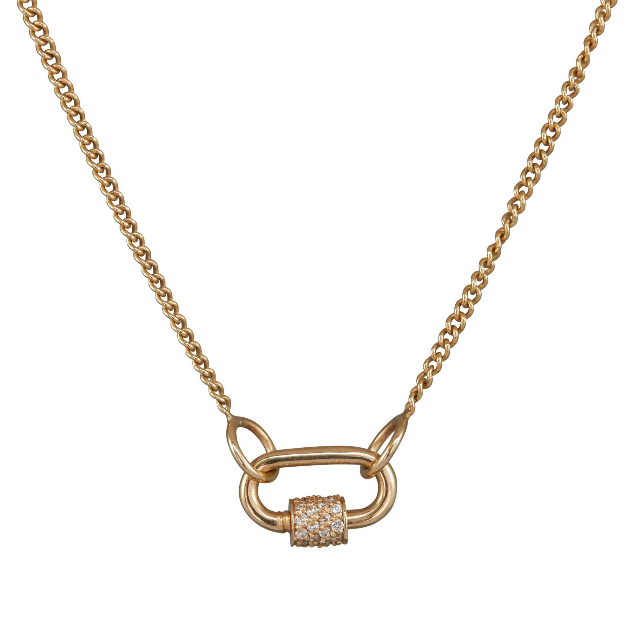 Marla Aaron 14k Yellow Gold Stoned Diamond Baby Lock