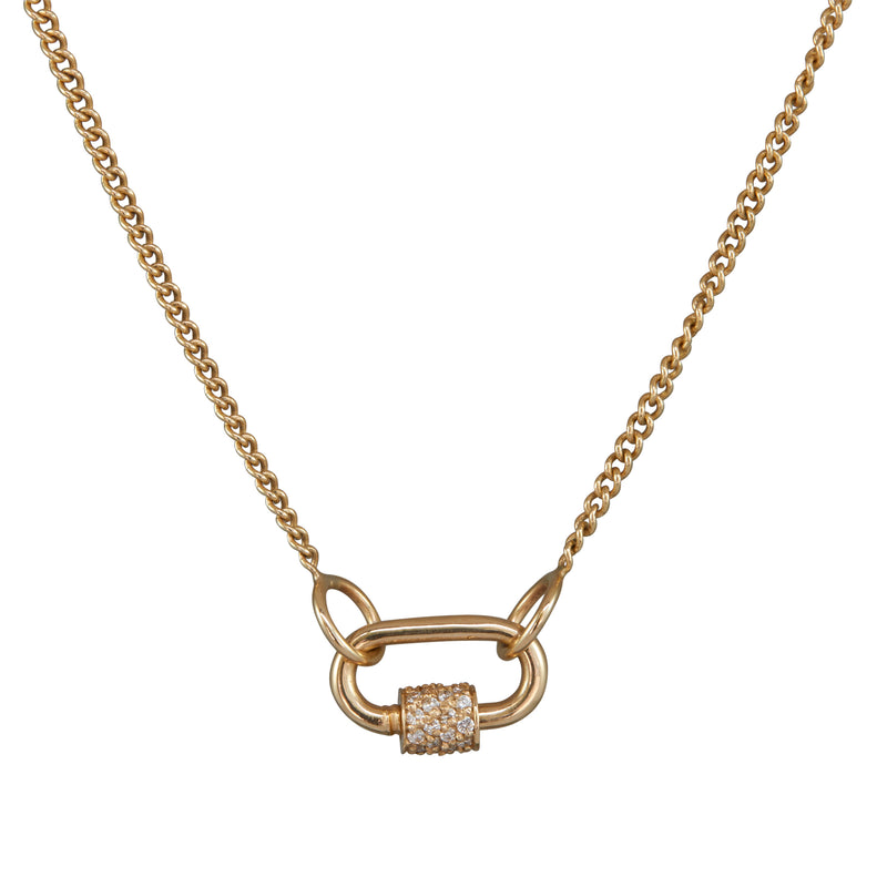 Marla Aaron 14k Yellow Gold Stoned Diamond Baby Lock