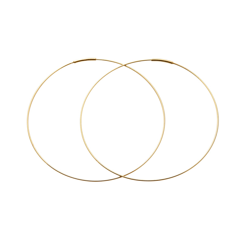 Kathleen Whitaker 14k Pair Large 2.5" Hoop