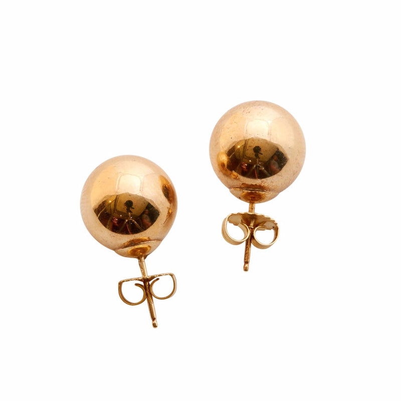 Kathleen Whitaker 14k Pair Large 12mm Sphere Stud Earrings