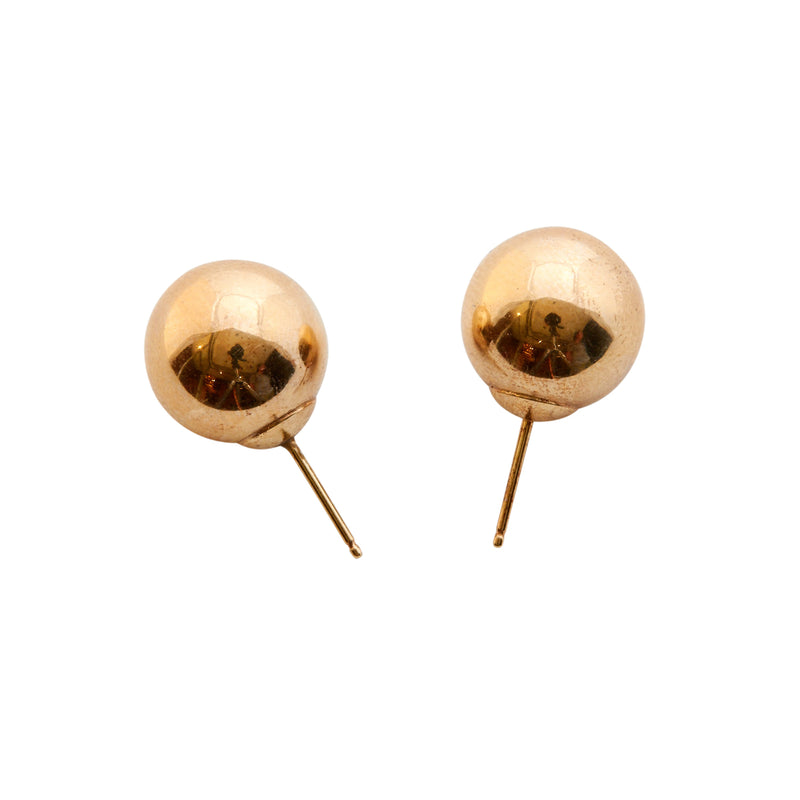 Sold at Auction: 9K' GOLD PAIR OF EURO BALL EARRINGS MARKED '375', 2.1 GRAMS