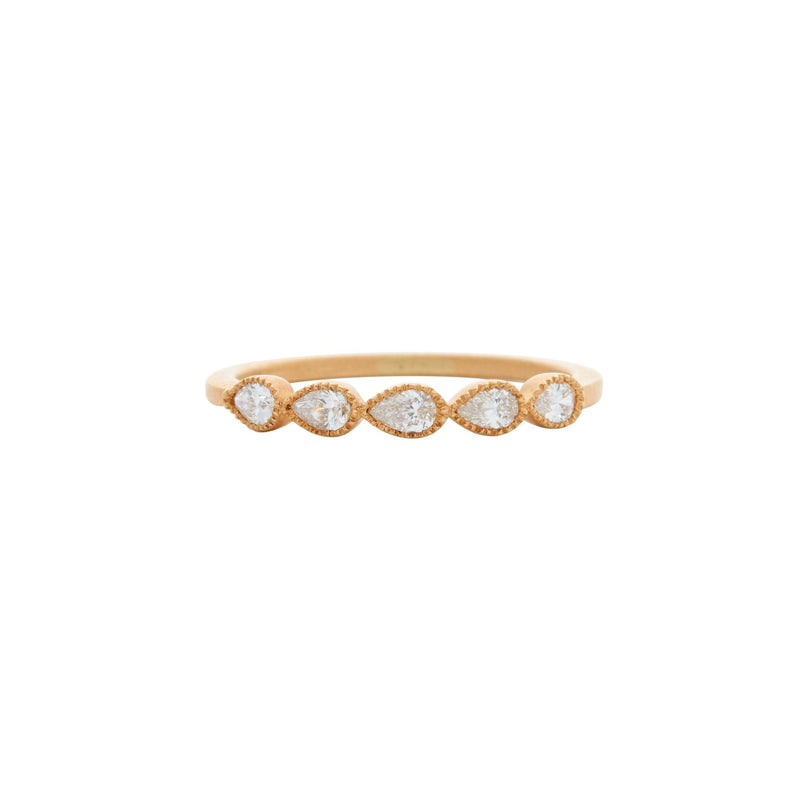 Gillian Conroy 14k Diana Pear Diamond Band Ring