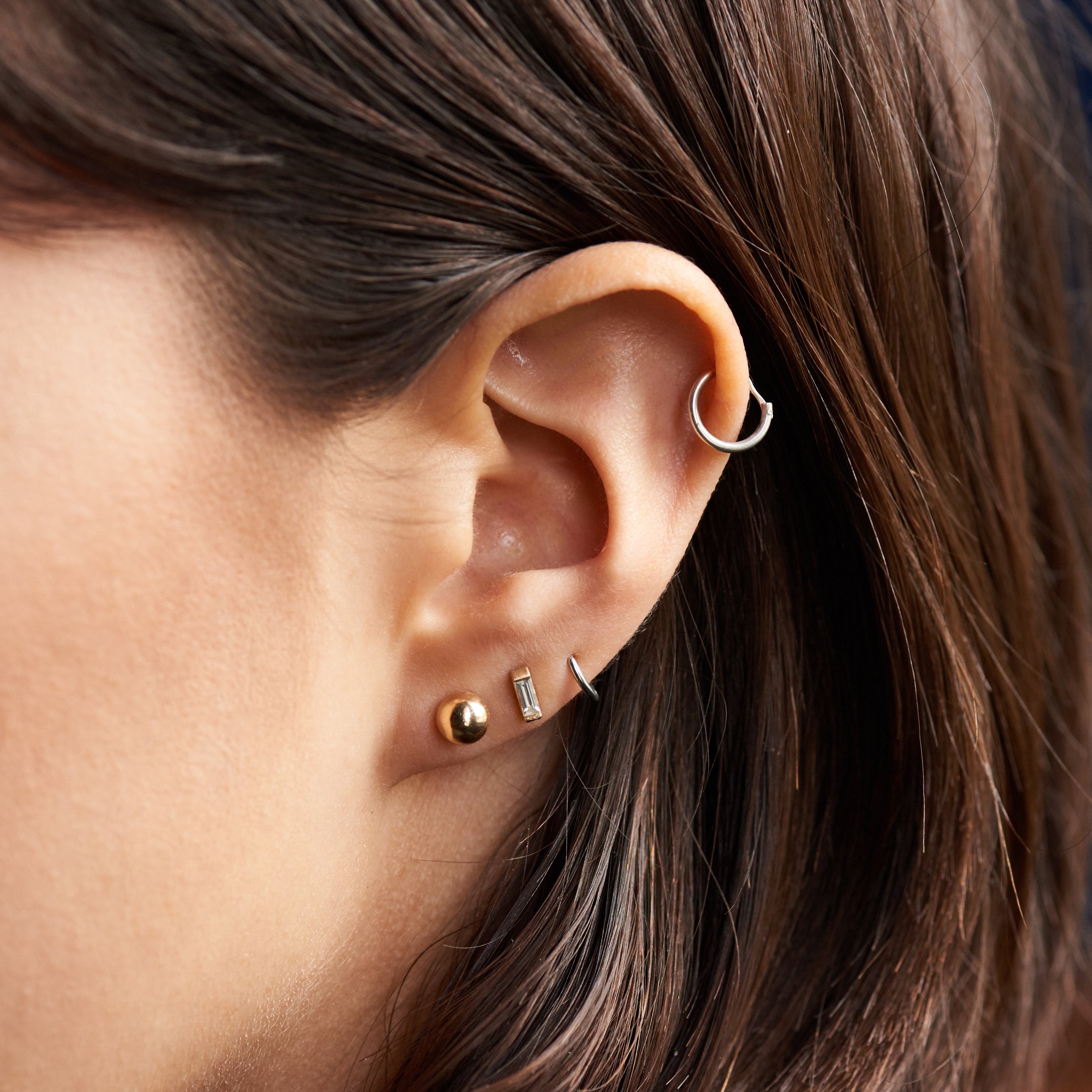 Kathleen Whitaker 14k Single Small 6mm Sphere Stud Earring