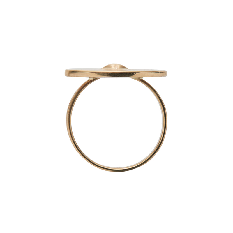 Gabriella Kiss 10k Lips Love Token Ring Inscribed with "Sapientiae"