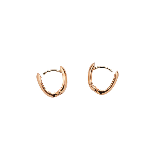 Marla Aaron 18k Pair of Gold Base Hoop Earrings