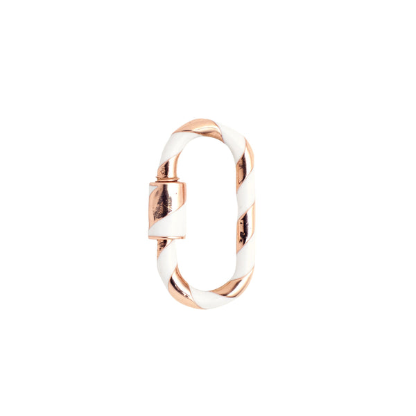 Marla Aaron 14k Rose Gold Cloud Enamel Medium Lock