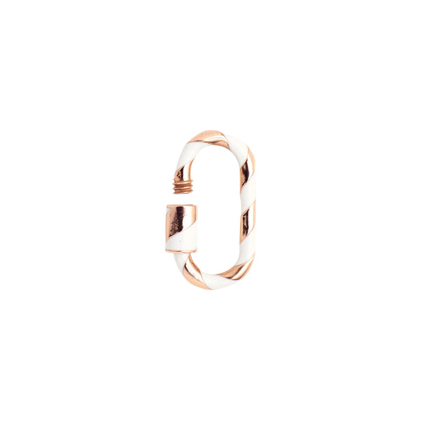 Marla Aaron 14k Rose Gold Cloud Enamel Medium Lock