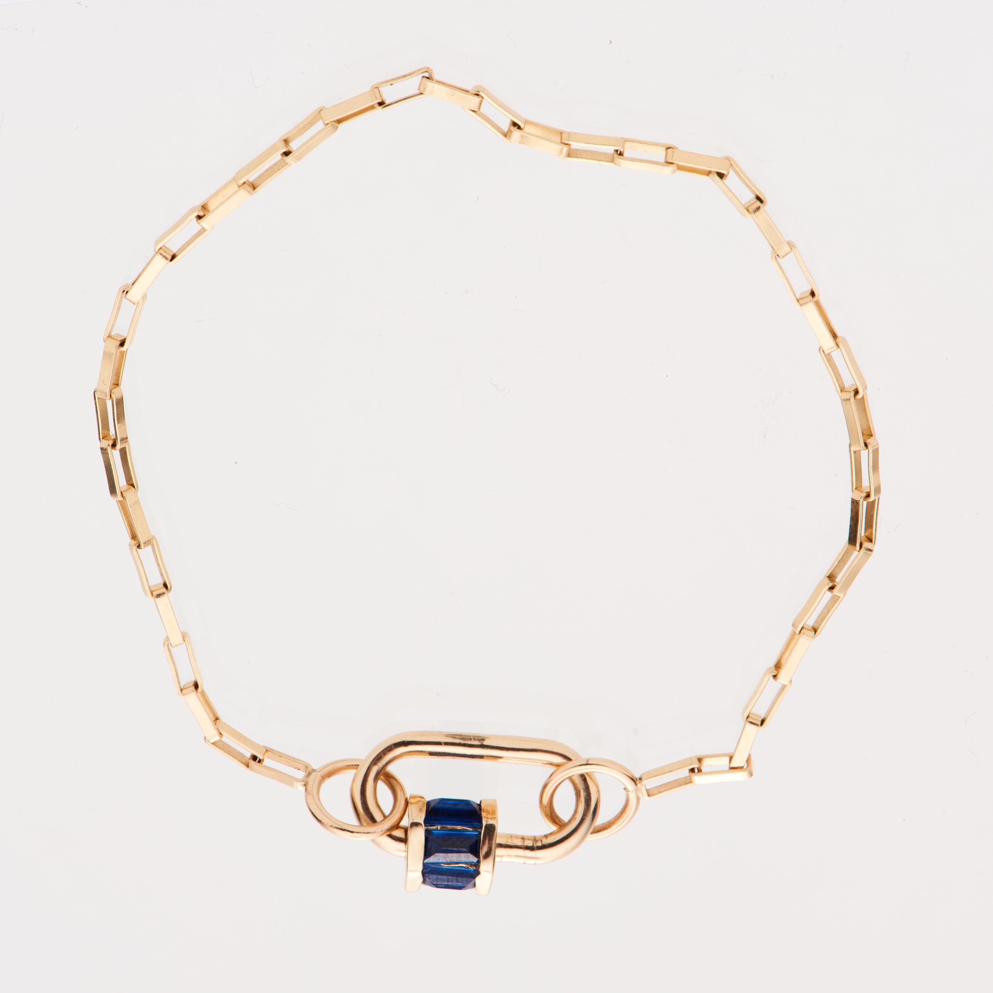 Marla Aaron 14k Baby Lock with Sapphire Baguettes