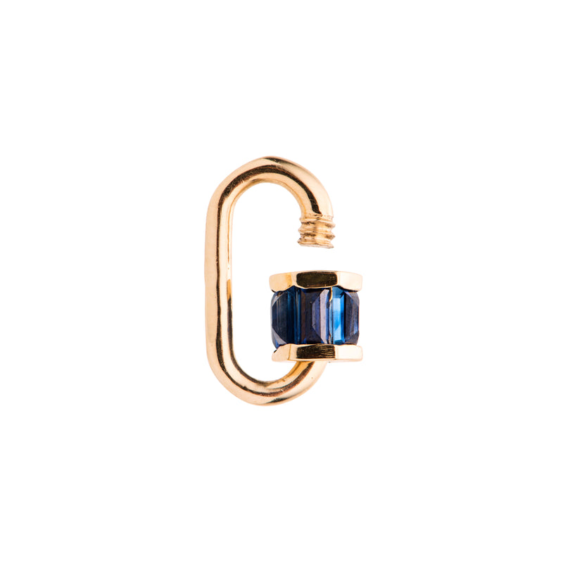 Marla Aaron 14k Baby Lock with Sapphire Baguettes
