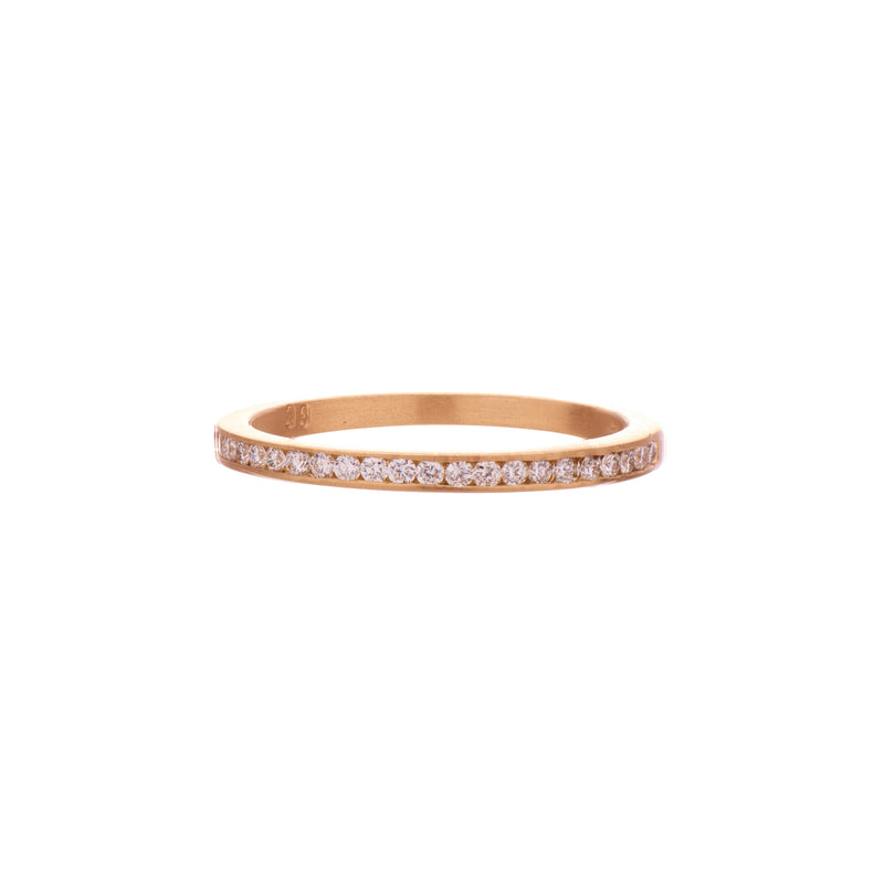 Gillian Conroy 18k 1.3mm Channel Set Half Hoop Diamond Band
