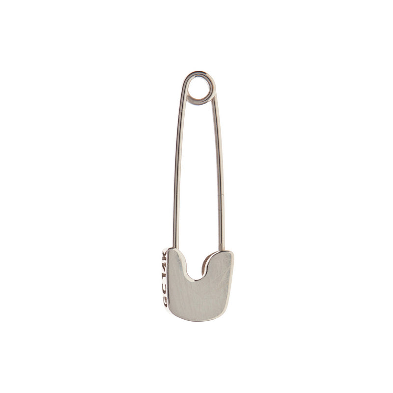 Gillian Conroy 14k White Gold Single Safety Pin Earring