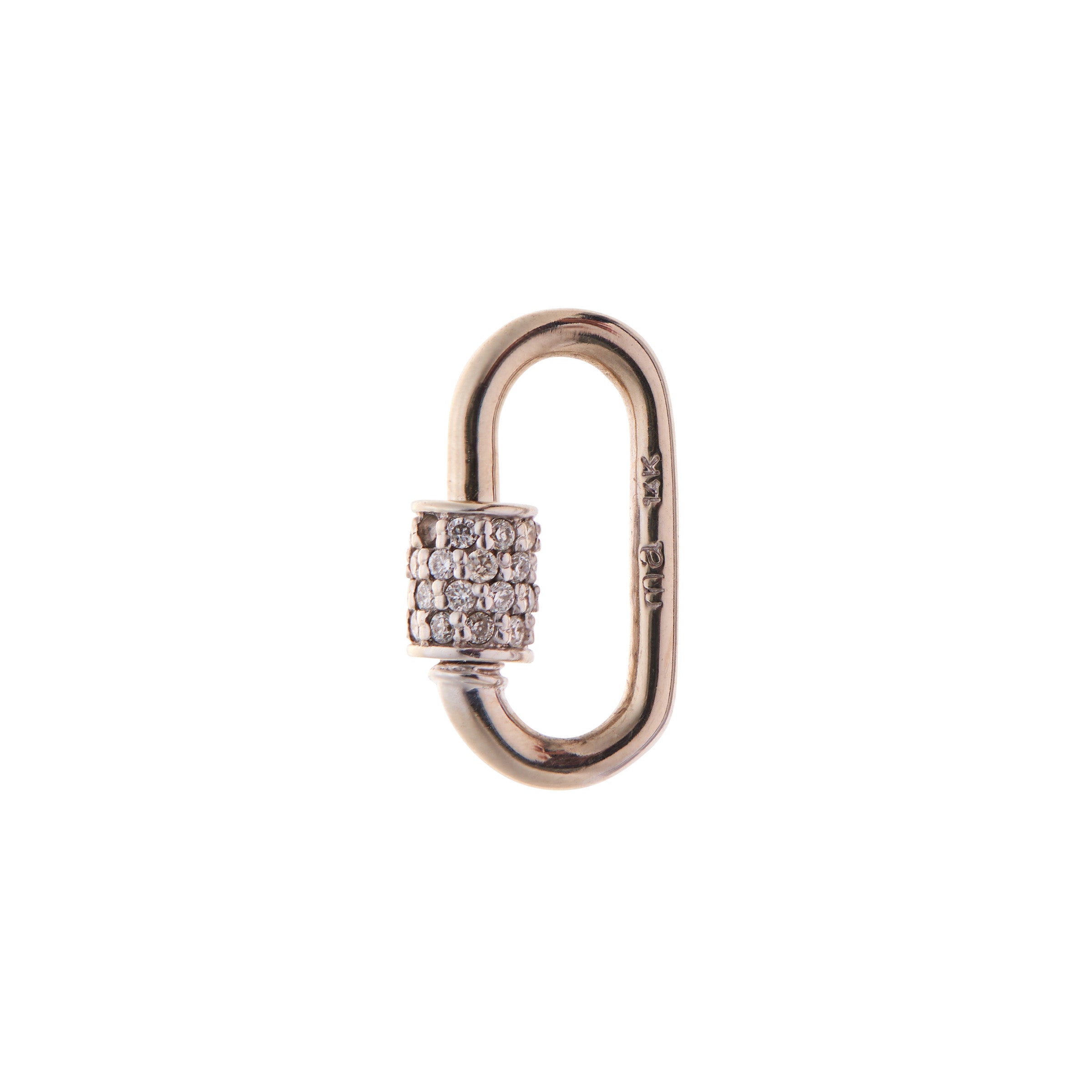 Marla Aaron 14k Yellow Gold Stoned Diamond Baby Lock