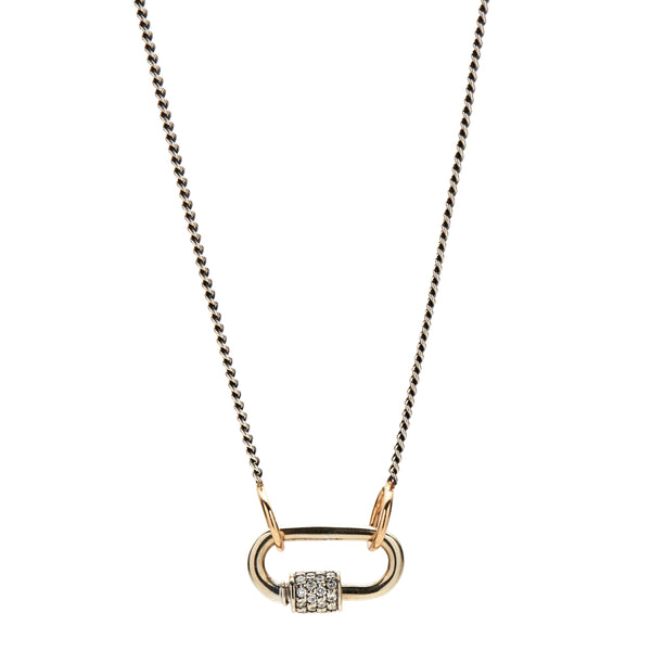 Marla Aaron 14k White Gold Stoned Diamond Baby Lock