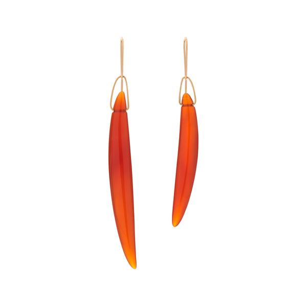 Gabriella Kiss Carnelian Bean Earrings