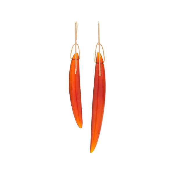 Gabriella Kiss Carnelian Bean Earrings