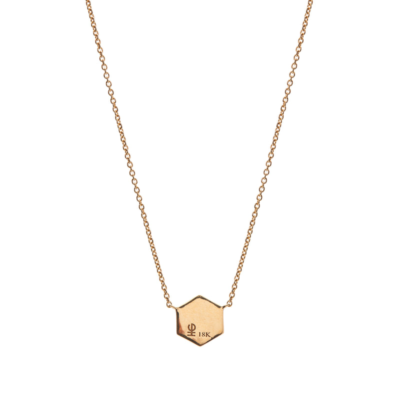 Harwell Godfrey 18k Diamond Blackened Pyramid Stud Necklace - 16"