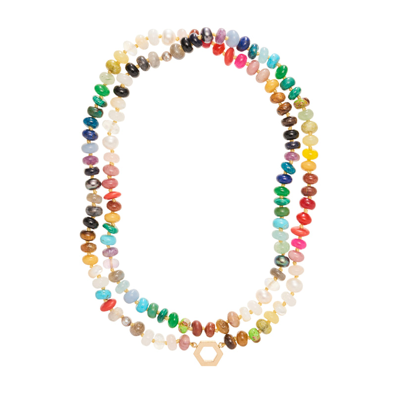 Harwell Godfrey 18k and Mixed Gem Rainbow Foundation Necklace - 32"