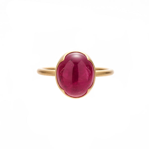 Gabriella Kiss 18k Oval Rubelite Tourmaline Ring