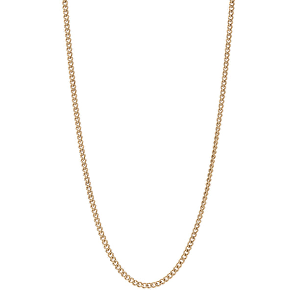 Metier Modern 14k Yellow Gold Solid Curb Link Chain
