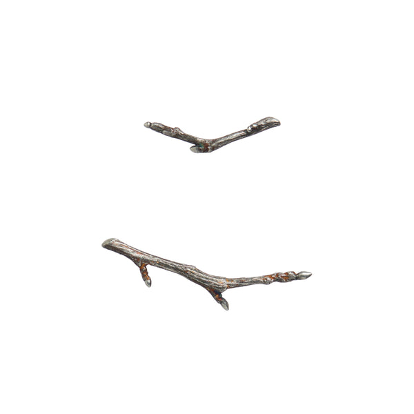Gabriella Kiss Silver Branch Stud Earrings