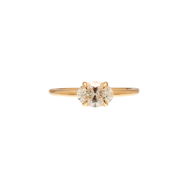 Gillian Conroy 14k Oval Brilliant Diamond Ring-1.01ctw