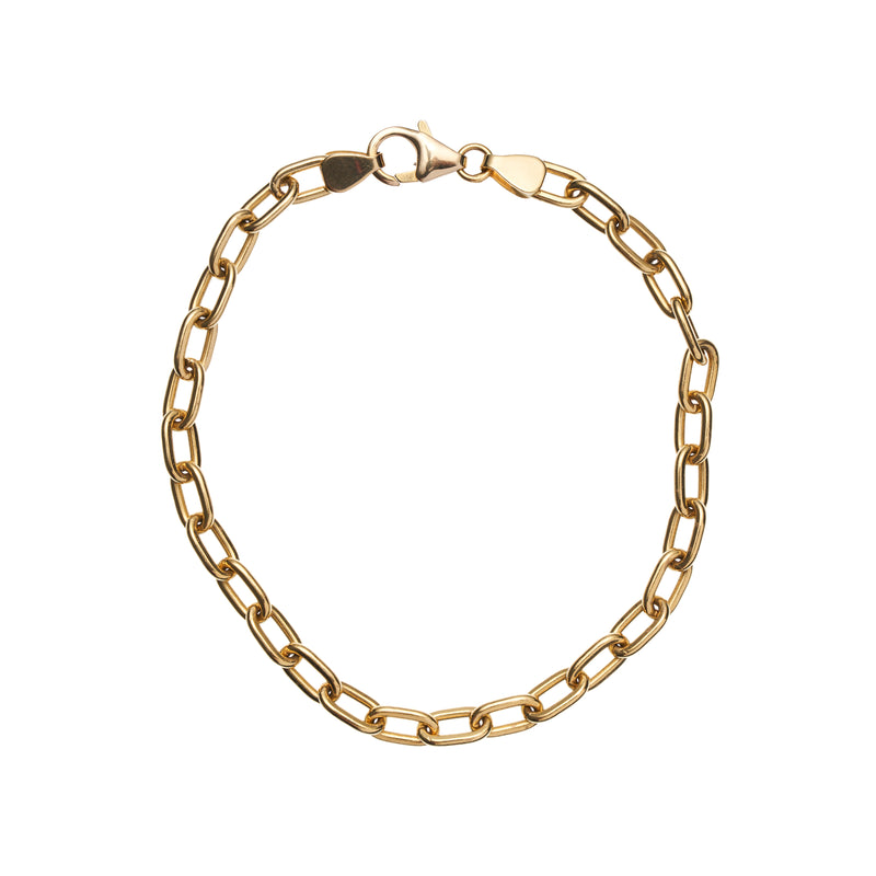 Stephanie Windsor 14kt  120mm Solid Oval Link Bracelet