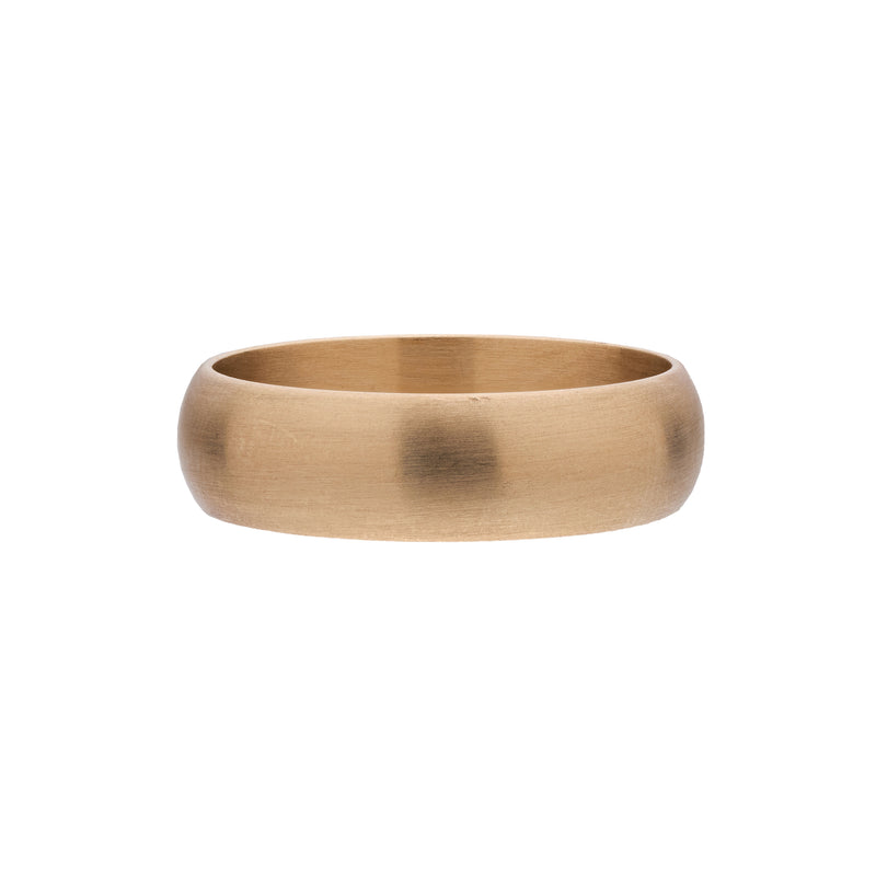 Metier Modern 14kt Brushed Yellow Gold Wedding Band - 6mm
