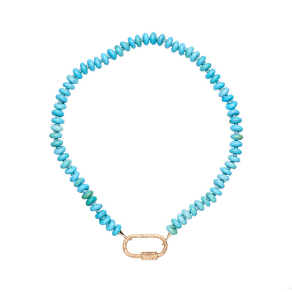 Marla Aaron 14k Turquoise Rondel Strand  - 10mm